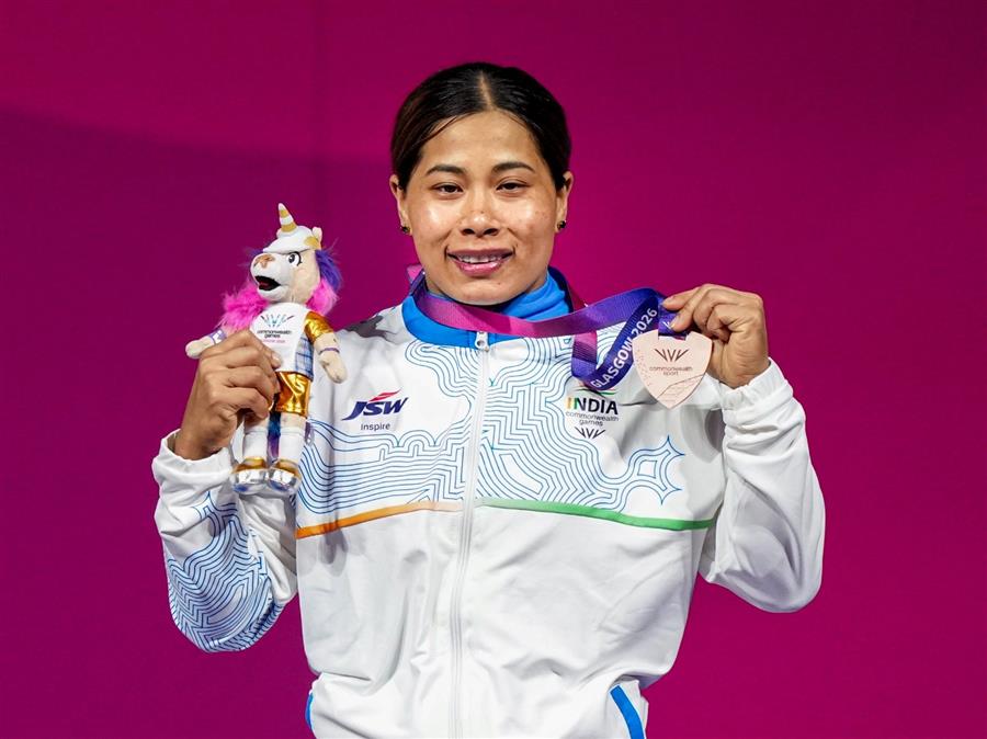 Prime Minister congratulates Weightlifter, Bindyarani Devi Sorokhaibam on winning Bronze at Commonwealth Games 2026