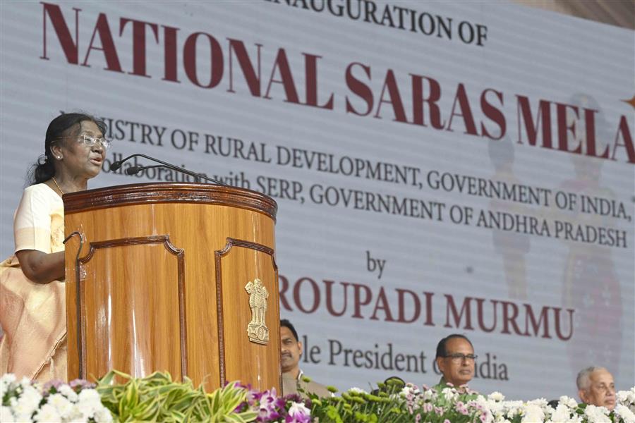 PRESIDENT OF INDIA GRACES THE NATIONAL SARAS MELA IN VIJAYAWADA