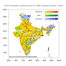 Long Range Forecast For the 2026 Southwest Monsoon Season Rainfall