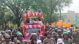 Rajnath-Singh-visits-Arambagh  Rajnath Singh leads BJP Roadshow in Goghat, predicts victory in Bengal