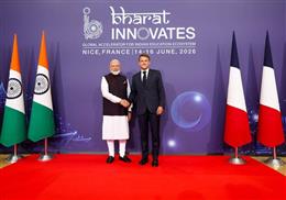 Prime Minister of India Shri Narendra Modi and French President HE Emmanuel Macron Inaugurate 