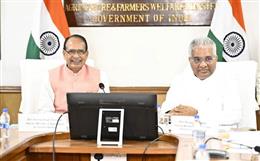 Union Agriculture Minister Shri Shivraj Singh Chouhan and Union Environment, Forest and Climate Change Minister Shri Bhupender Yadav chair high-level meeting on permanent solution for stubble management
