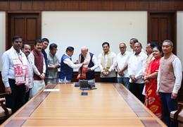 Prime Minister reviews flood situation in Assam with MPs from the state
