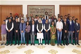 PM interacts with CEOs and Founders of Space Startups