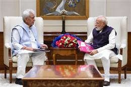 Lieutenant Governor of Jammu & Kashmir meets Prime Minister