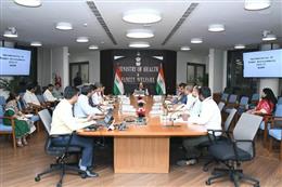 Union Health Minister Reviews Progress of Key Health Sector Projects Announced in Union Budget 2026-27