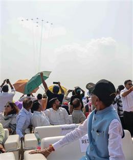 Suryakiran Aerobatic Team takes to Meerut skies for the first time