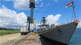 INDIAN NAVAL SHIPS SAHYADRI AND KULISH ARRIVE AT SUBIC BAY, PHILIPPINES FOR ADMM-PLUS JCA