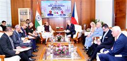 Raksha Mantri holds bilateral talks with 1st Deputy Prime Minister and Minister of Industry & Trade of Czech Republic