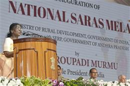 PRESIDENT OF INDIA GRACES THE NATIONAL SARAS MELA IN VIJAYAWADA